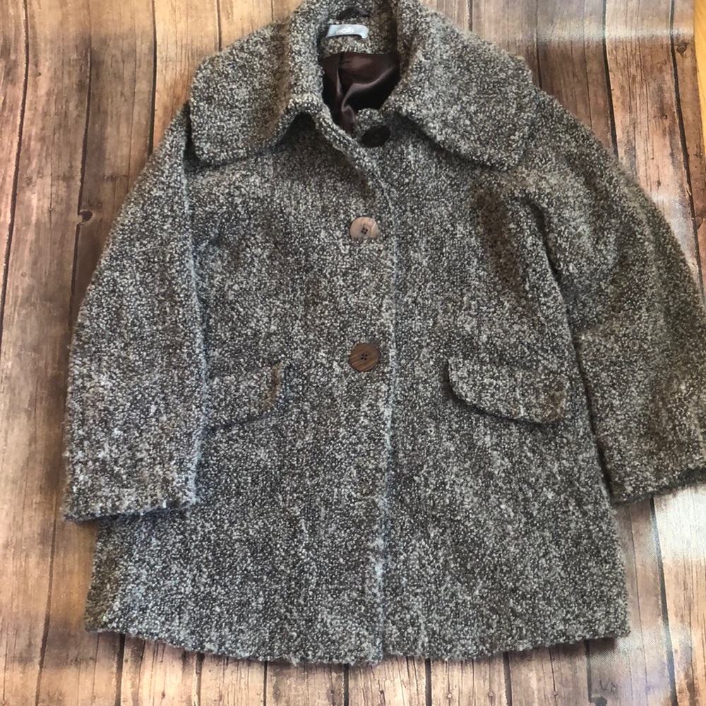 Wallis Gray Textured Bouclé Coat